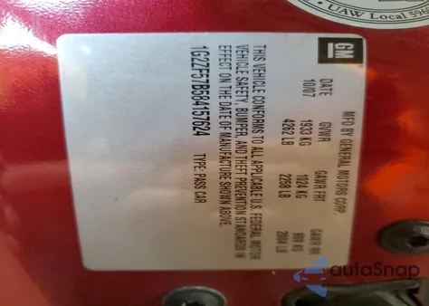 2008 Pontiac G6 Value Leader z USA, uszkodzony, nr VIN 1G2ZF57B584157624